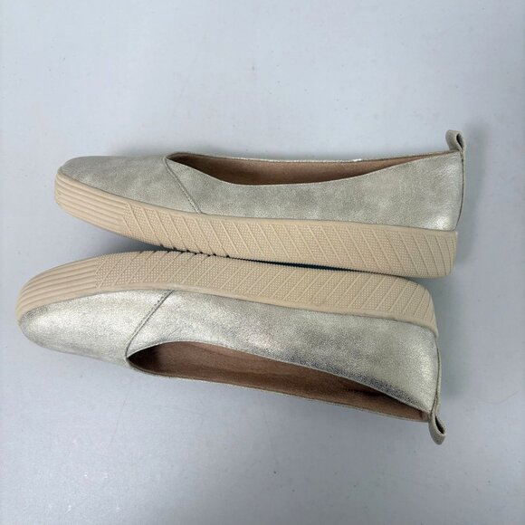 Naturalizer Soul Neela Slip On Ballet Flat Womens 8.5 M Gold Shimmer Shoes - Picture 8 of 9